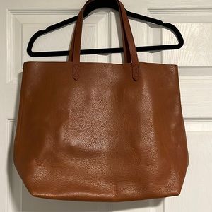 MADEWELL leather transport tote bag brown